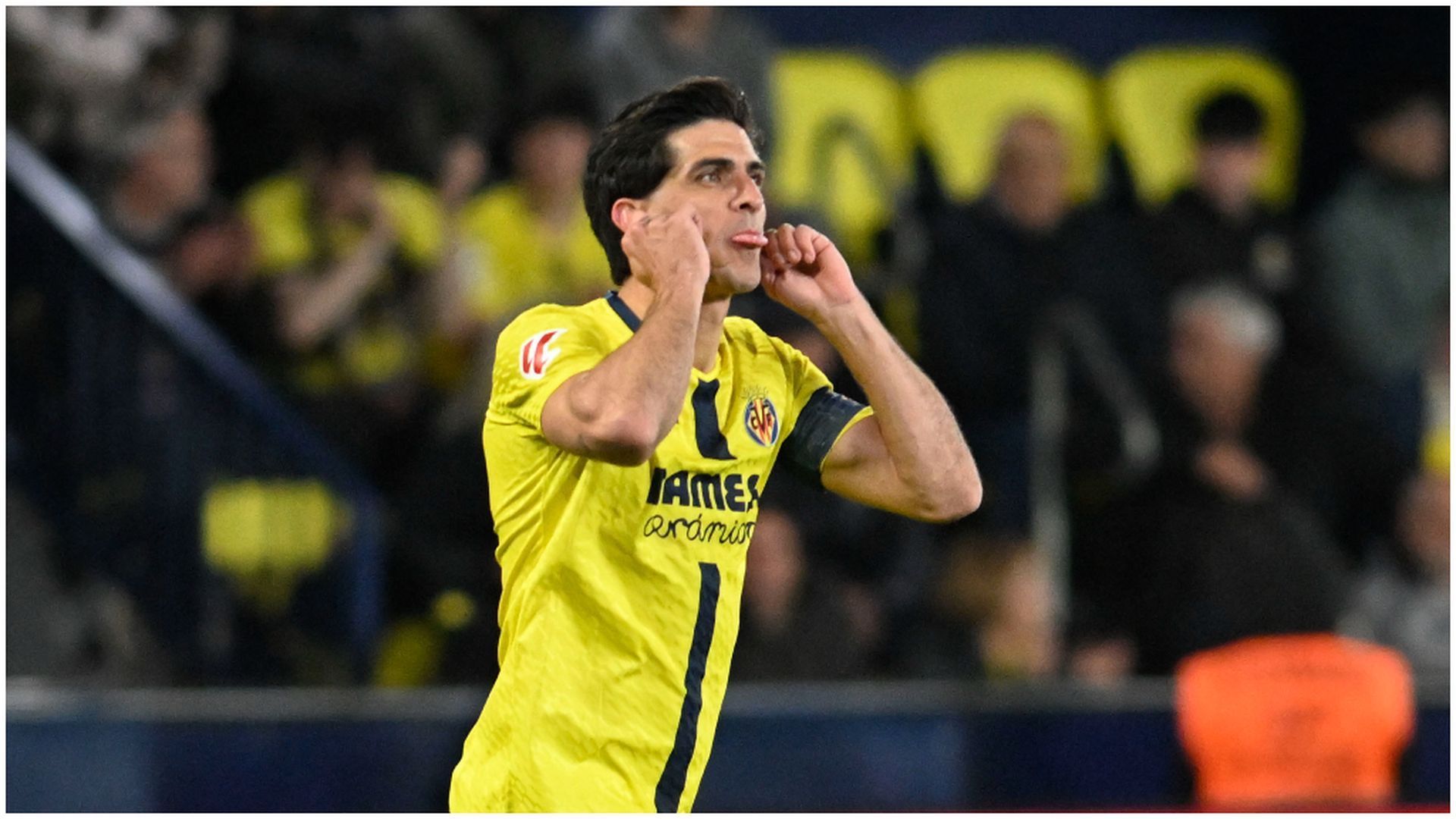 Gerard Moreno, celebrando su gol ante la Real Sociedad Gerard Moreno, celebrando su gol ante la Real Sociedad