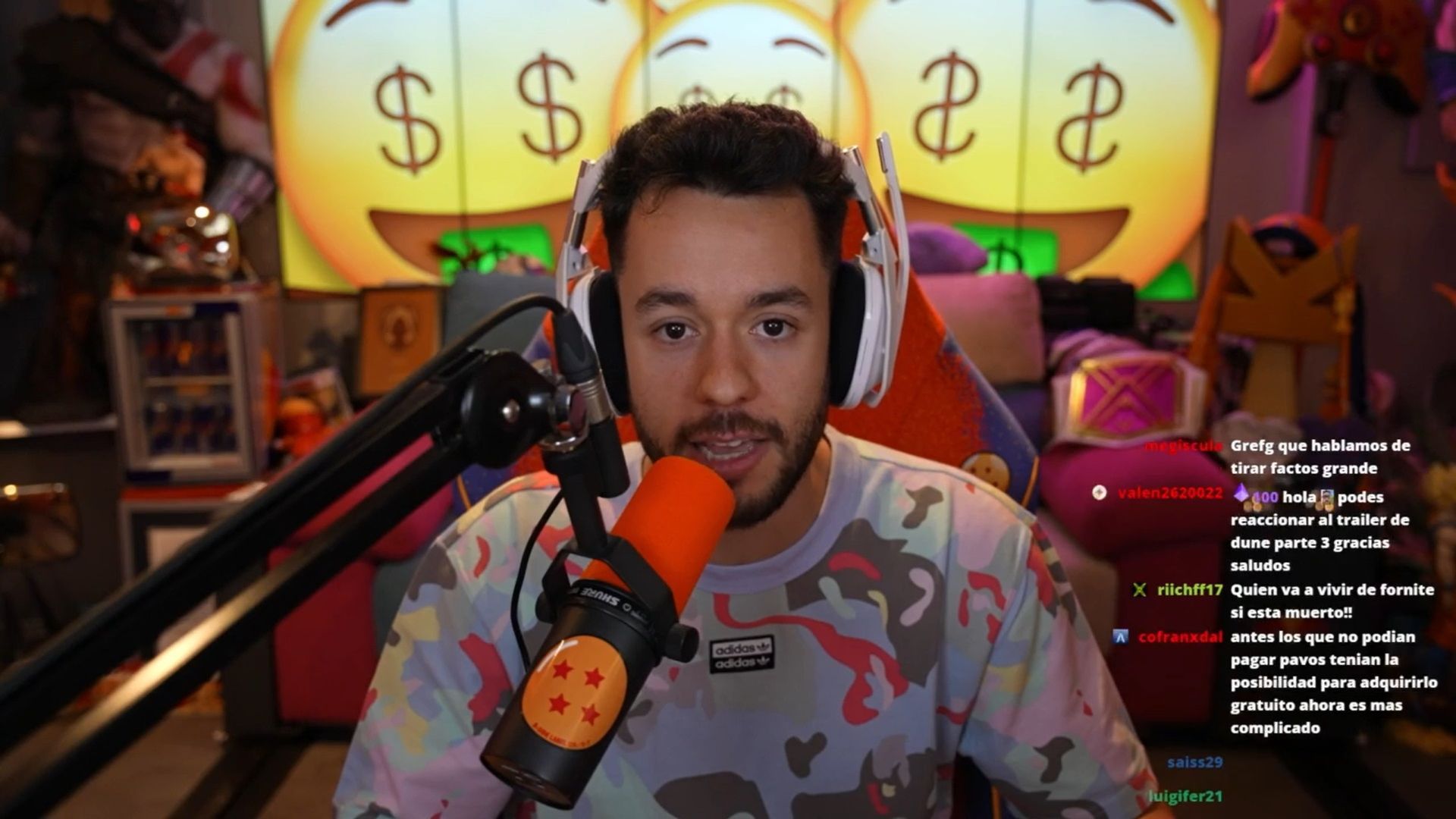 Grefg en su setup gamer en directos de Twitch Grefg en su setup gamer en directos de Twitch