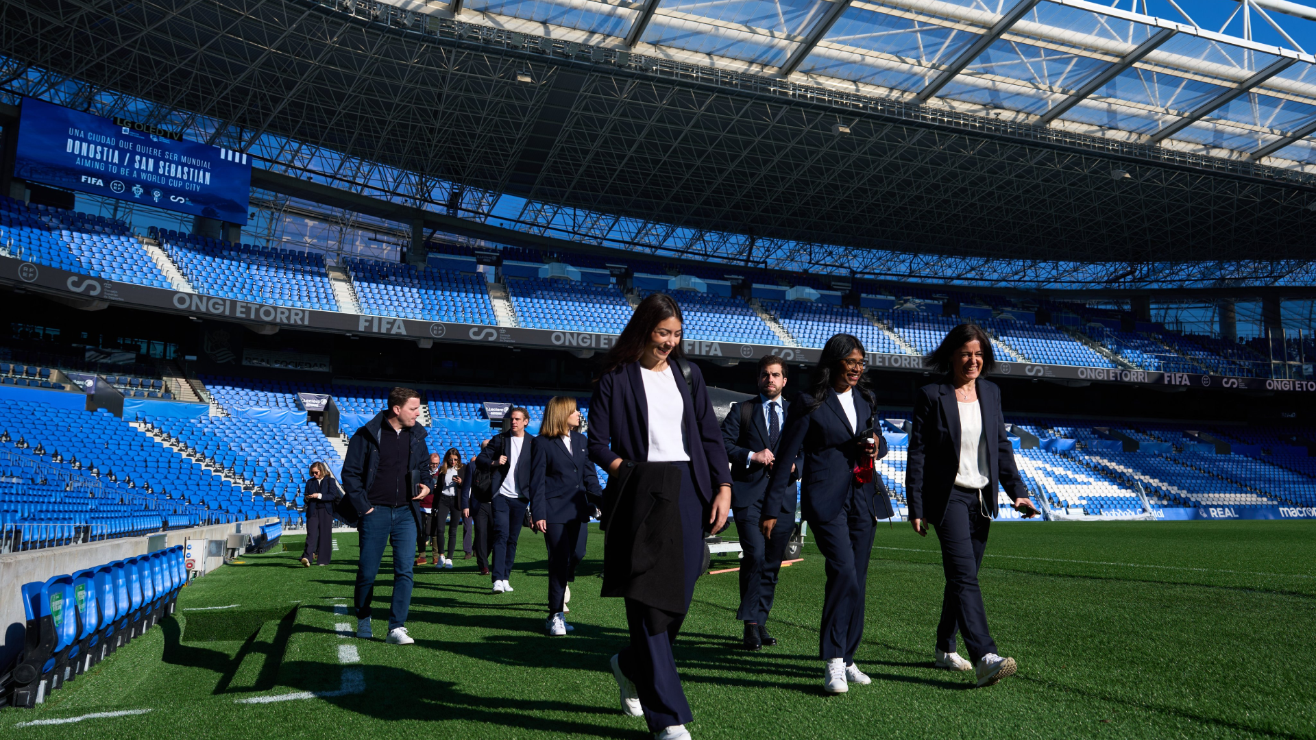 La delegación de la FIFA, en Anoeta