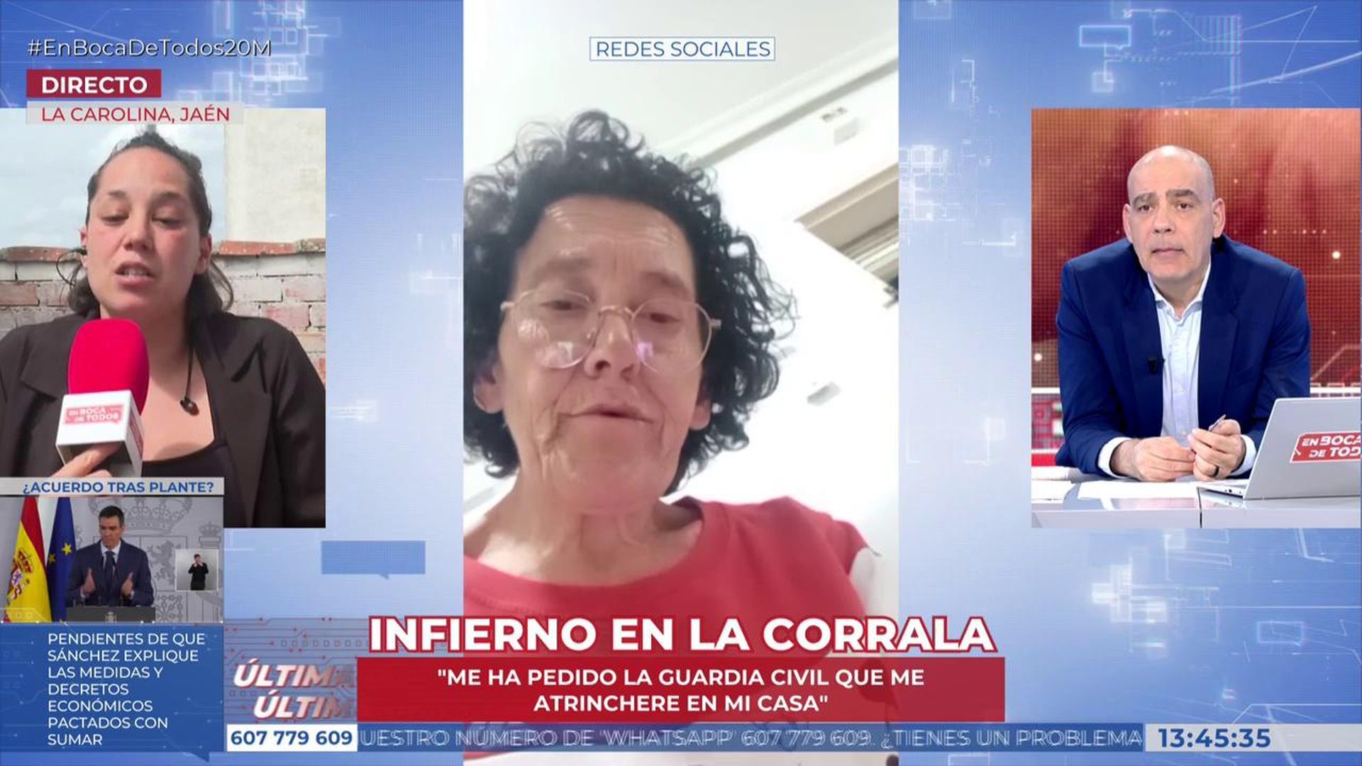 La Guardia Civil no puede hacer nada para proteger a Adriana y le aconseja atrincherarse en su propia casa