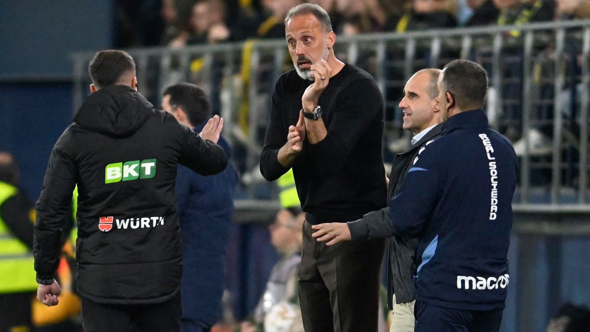 Pellegrino Matarazzo en el Estadio de la Cerámica Pellegrino Matarazzo en el Estadio de la Cerámica