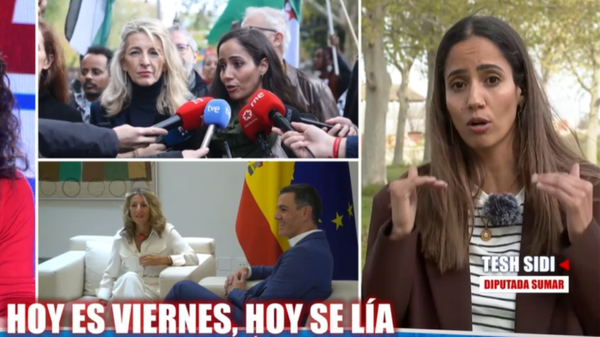Tesh Sidi asegura que Yolanda Díaz ha convencido in extremis a Sánchez de sacar adelante las medidas que plantean