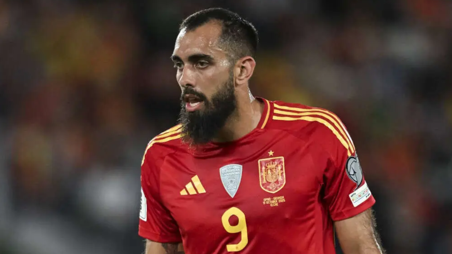 Borja Iglesias con la selección española Borja Iglesias con la selección española