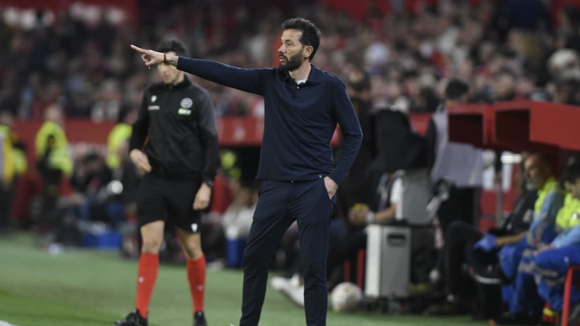 Carlos Corberán en el Sánchez Pizjuán