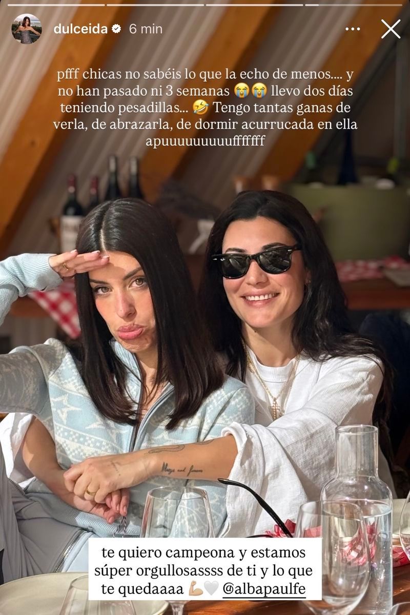 Dulceida se sincera sobre la distancia con  Alba