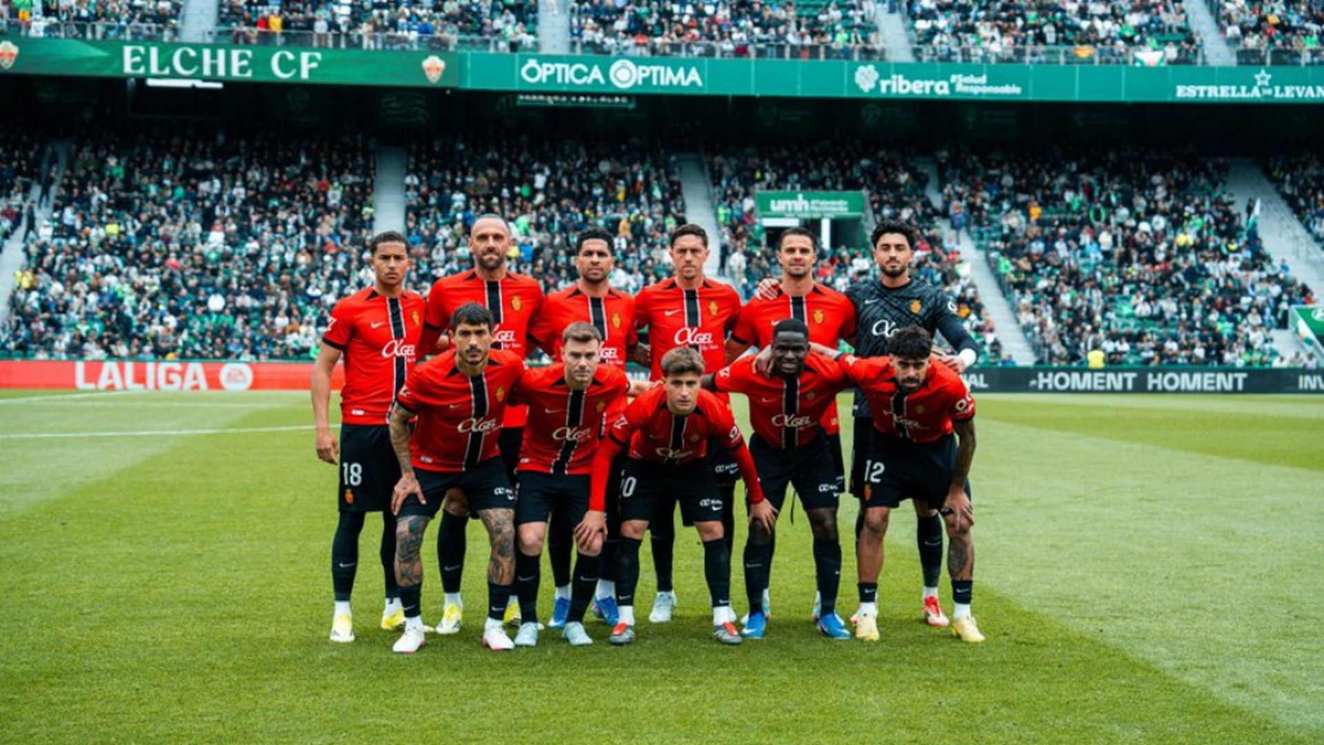 El once del Mallorca en el Martínez Valero