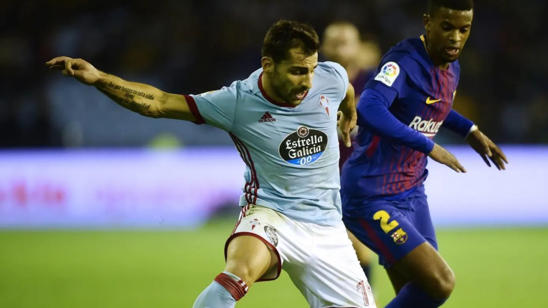 Jonny Otto con el Celta ante el Barcelona