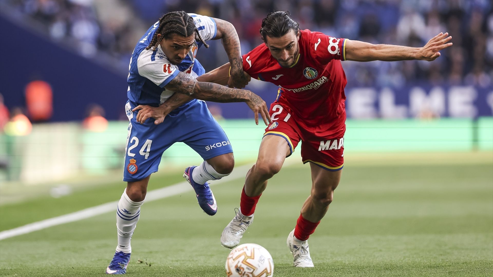 Juan Iglesias y Tyrhys Dolan en el Espanyol - Getafe Juan Iglesias y Tyrhys Dolan en el Espanyol - Getafe