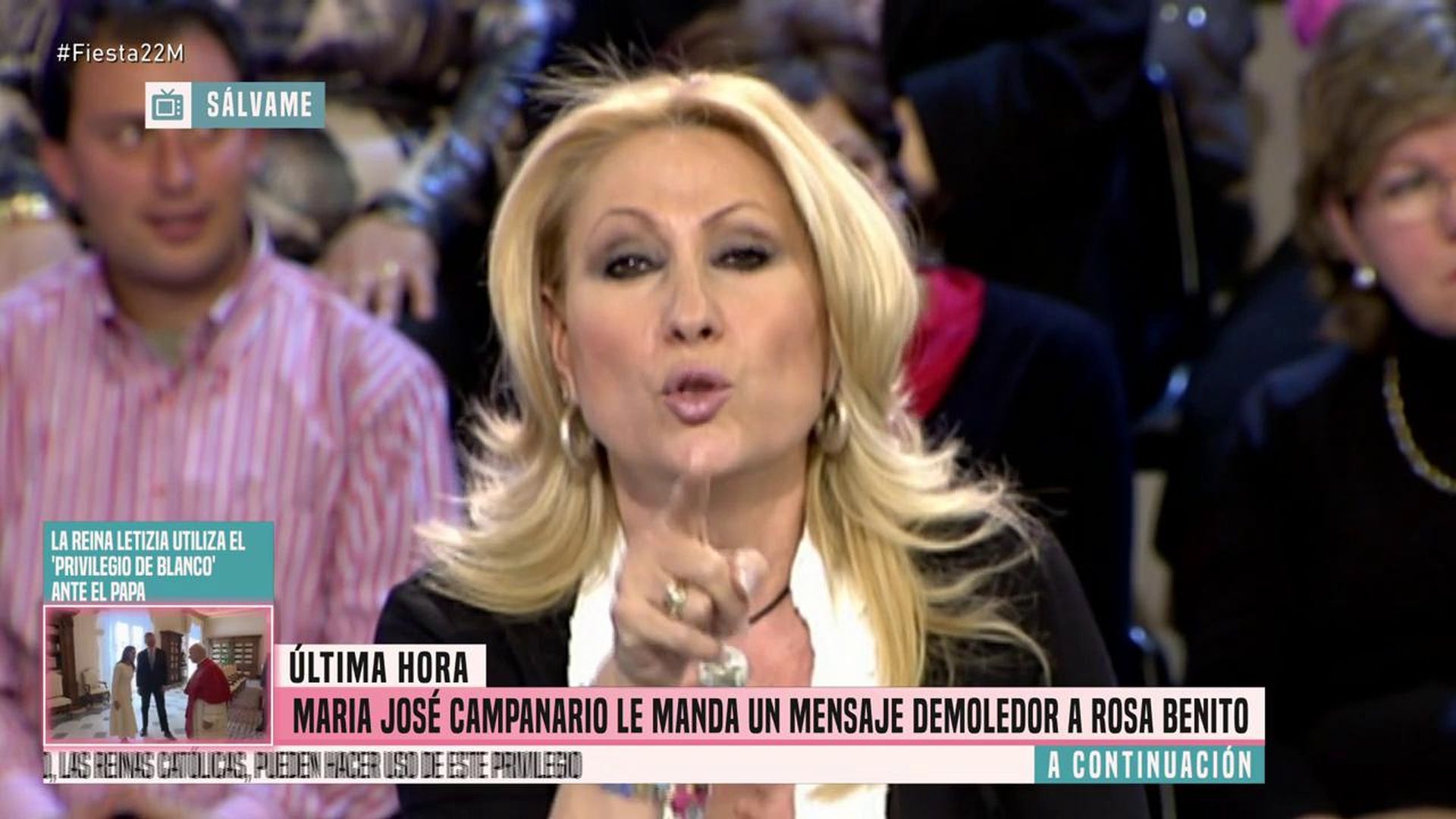 El histórico enfrentamiento entre Rosa Benito y María José Campanario en televisión Fiesta 2026 Top Vídeos 1078