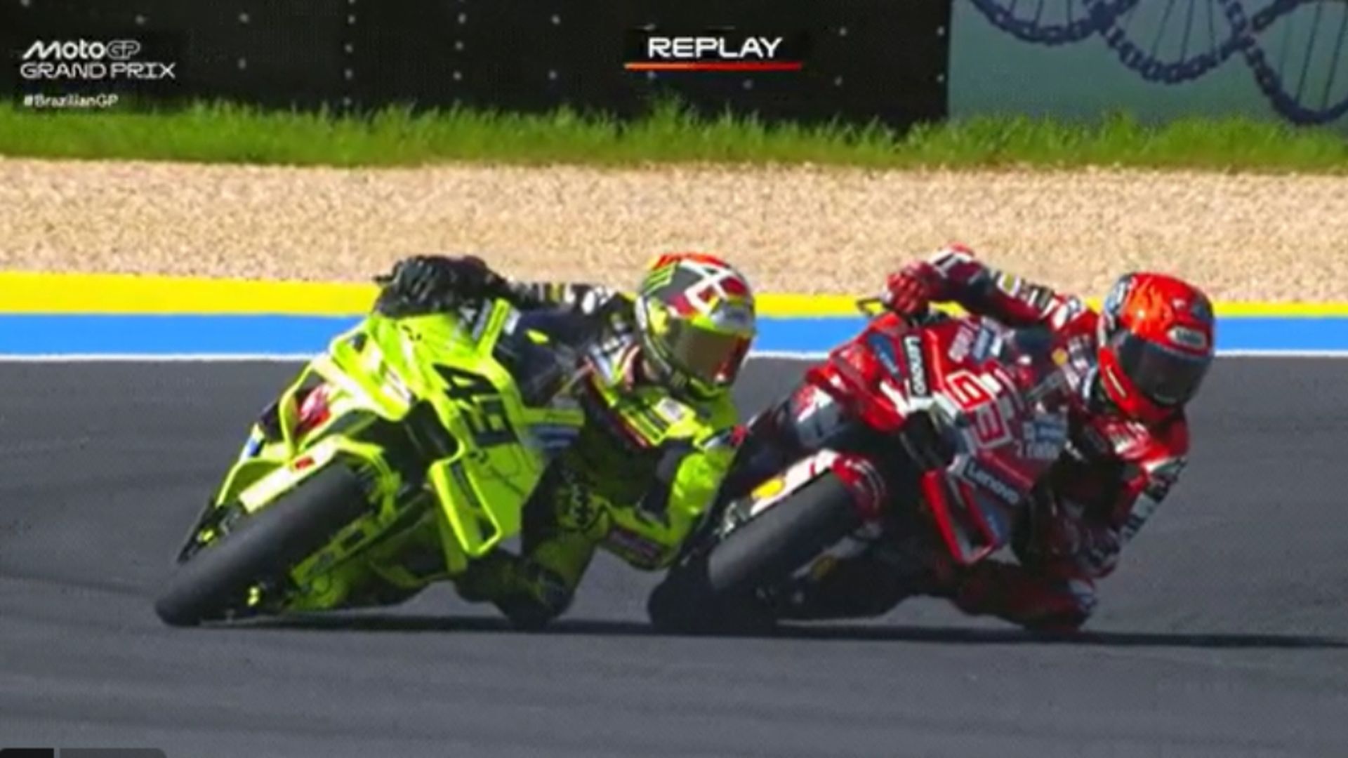 Fabio Di Giannantonio y Marc Márquez, en Brasil