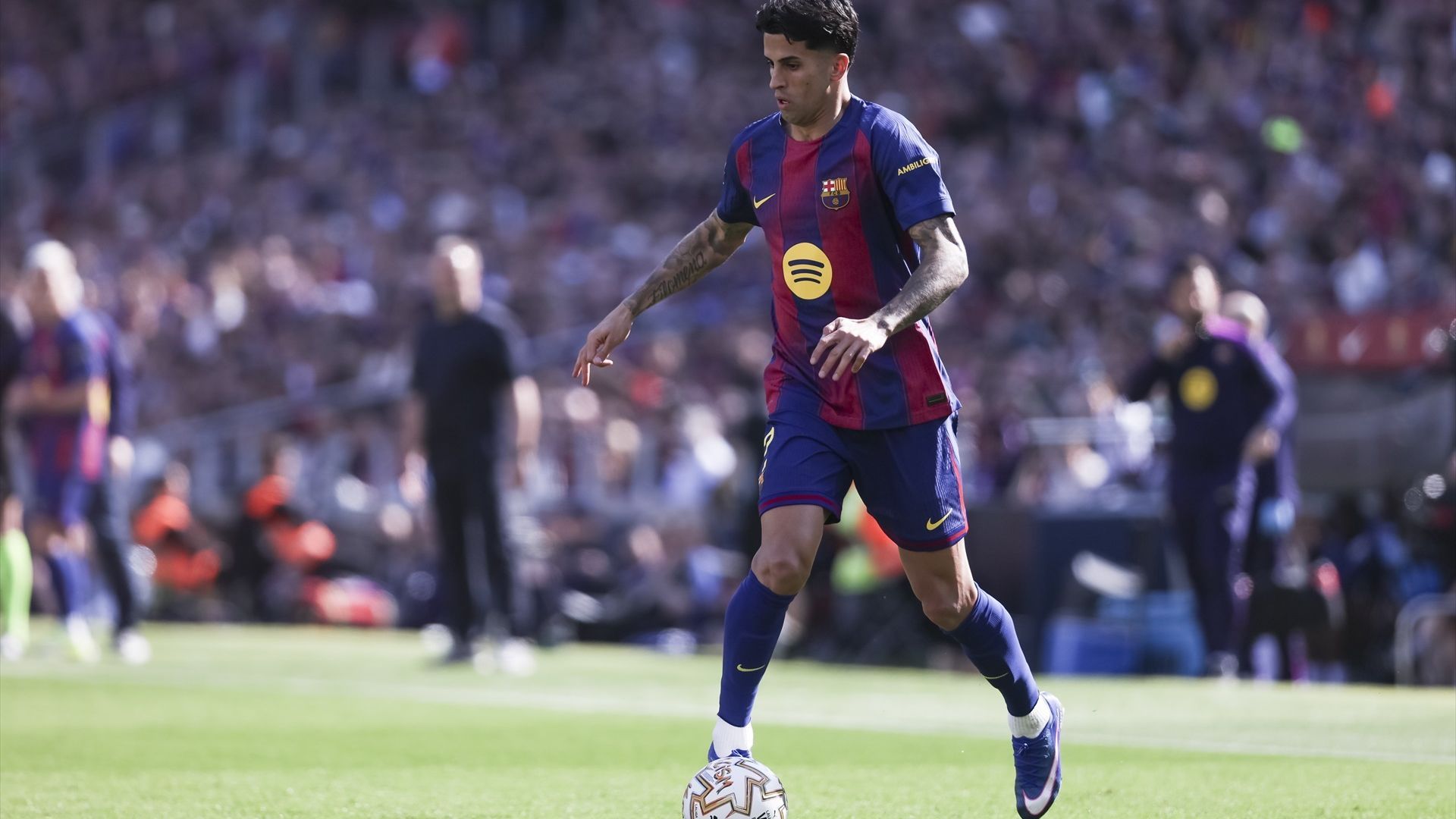 Joao Cancelo, en el Barça-Rayo