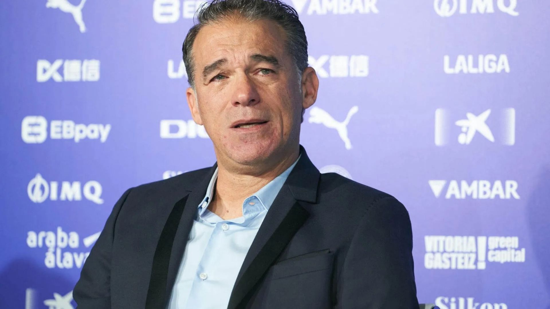 Luis García Plaza, en sala de prensa