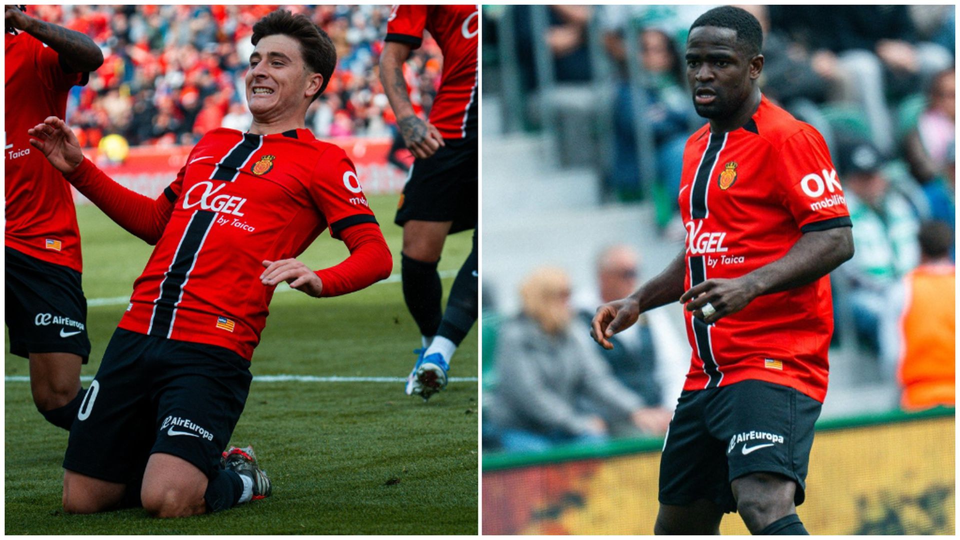 Pablo Torre y Zito Luvumbo, con el Mallorca Pablo Torre y Zito Luvumbo, con el Mallorca