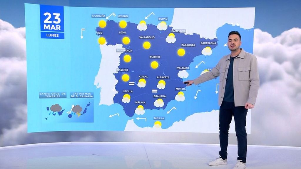 La llegada de la primavera trae tiempo estable en la mayor parte de España durante la próxima semana, tras la salida de la borrasca 'Therese'