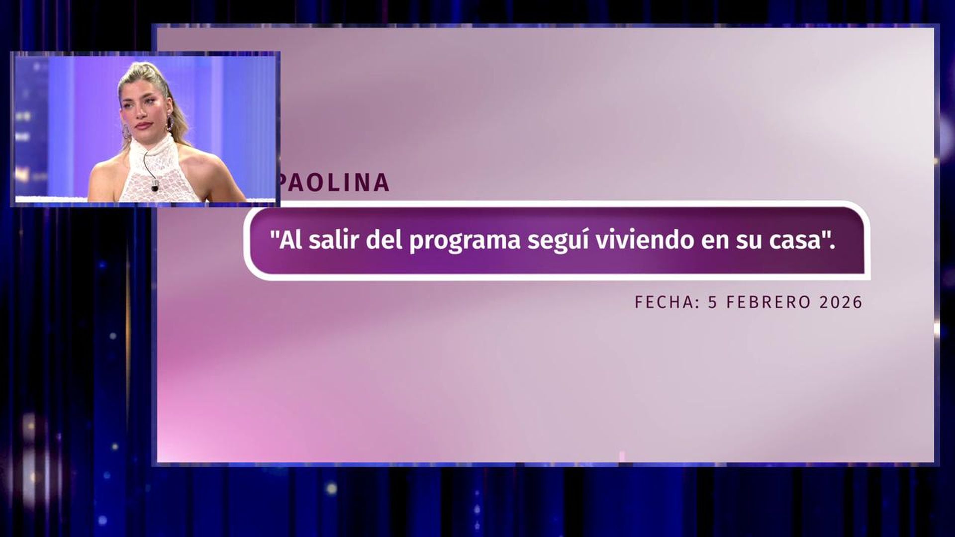 Los reveladores mensajes de Paolina: "Al salir del programa seguí viviendo en su casa"