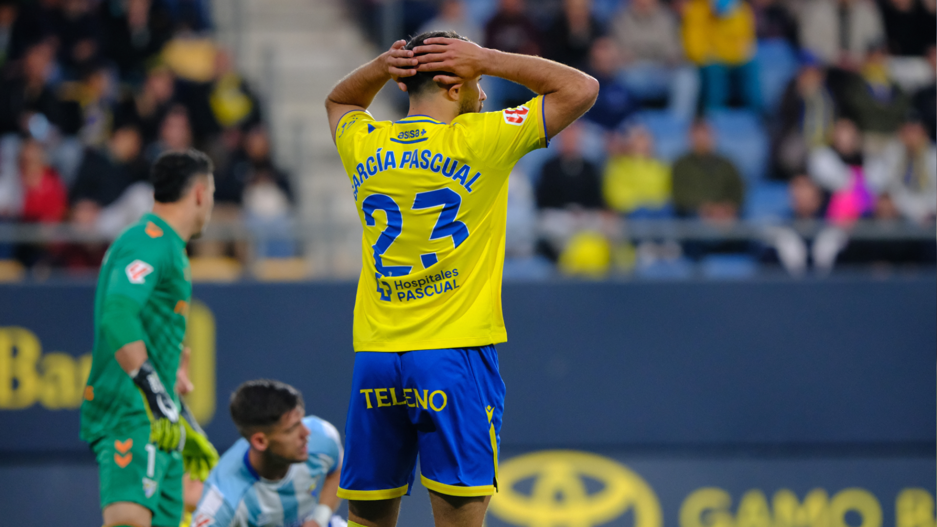 Álvaro García Pascual se lamenta de una ocasión en el Cádiz-Málaga Álvaro García Pascual se lamenta de una ocasión en el Cádiz-Málaga