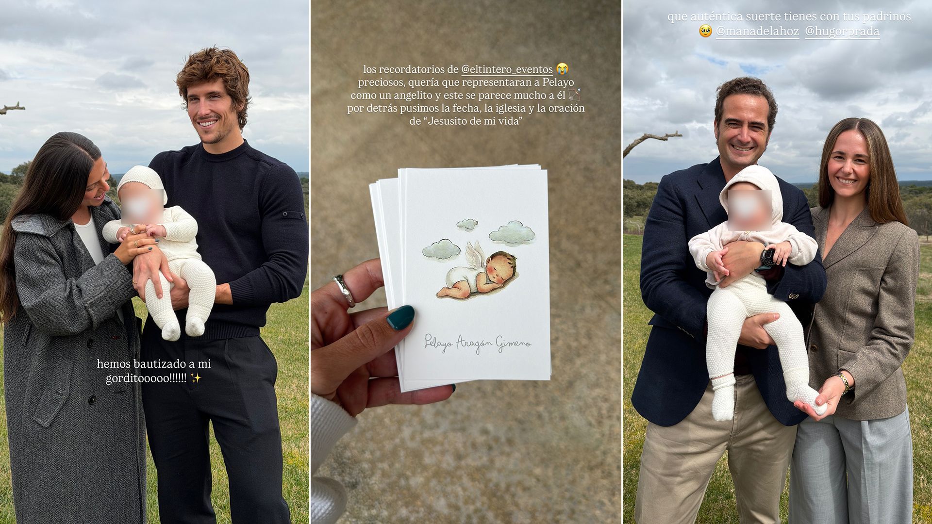 Bea Gimeno y Nacho Aragón bautizan a su hijo Pelayo