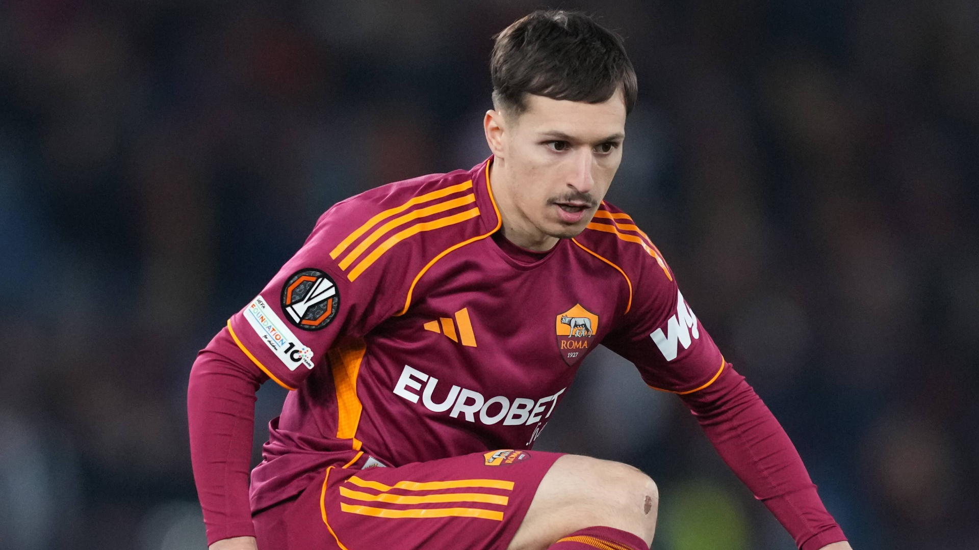 Bryan Zaragoza, en un partido con la Roma