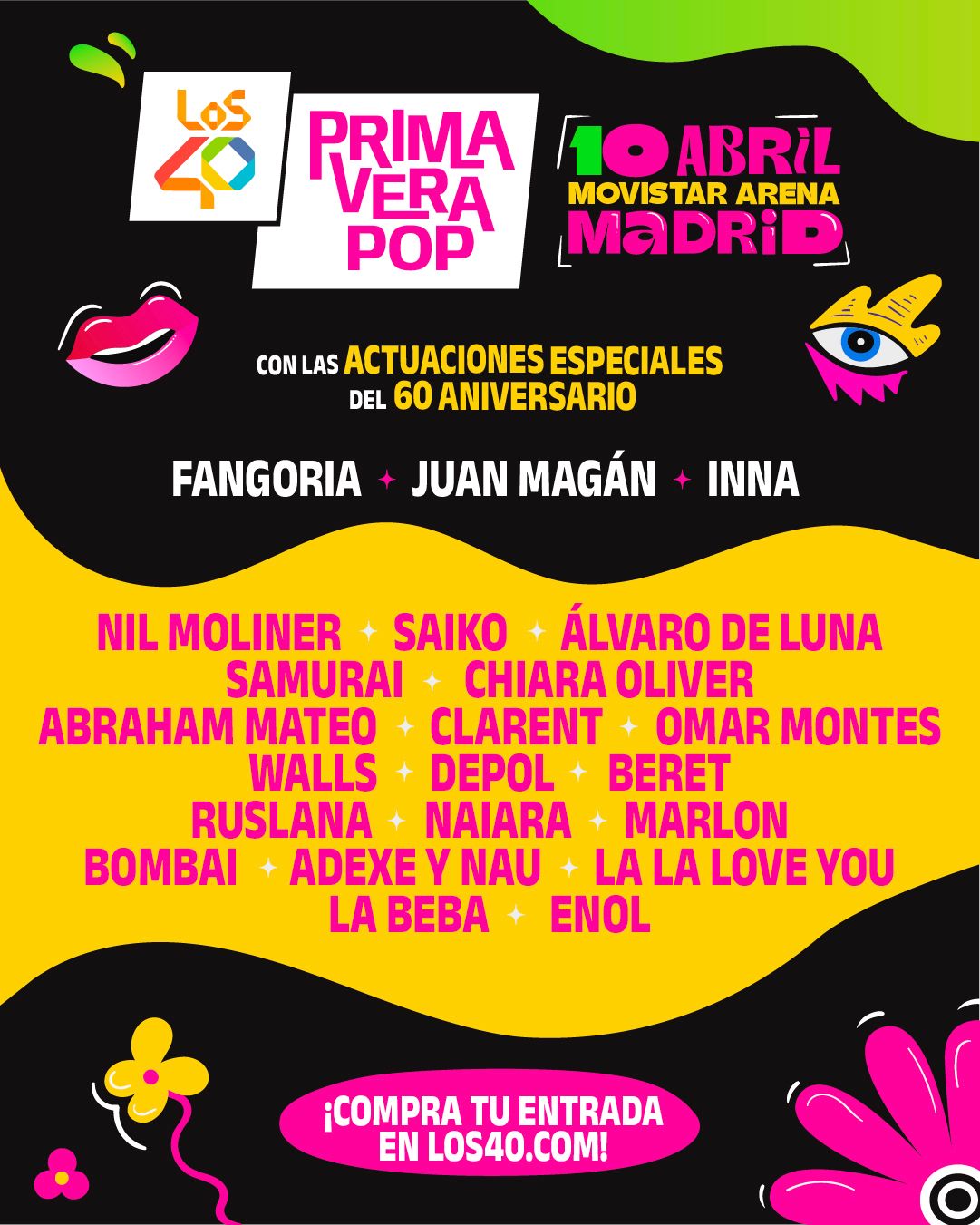 Cartel de LOS40 Primavera Pop