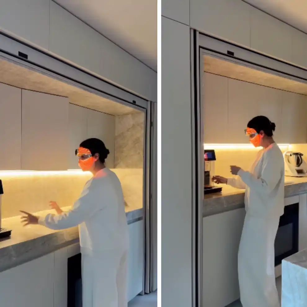 La diseñadora en su cocina