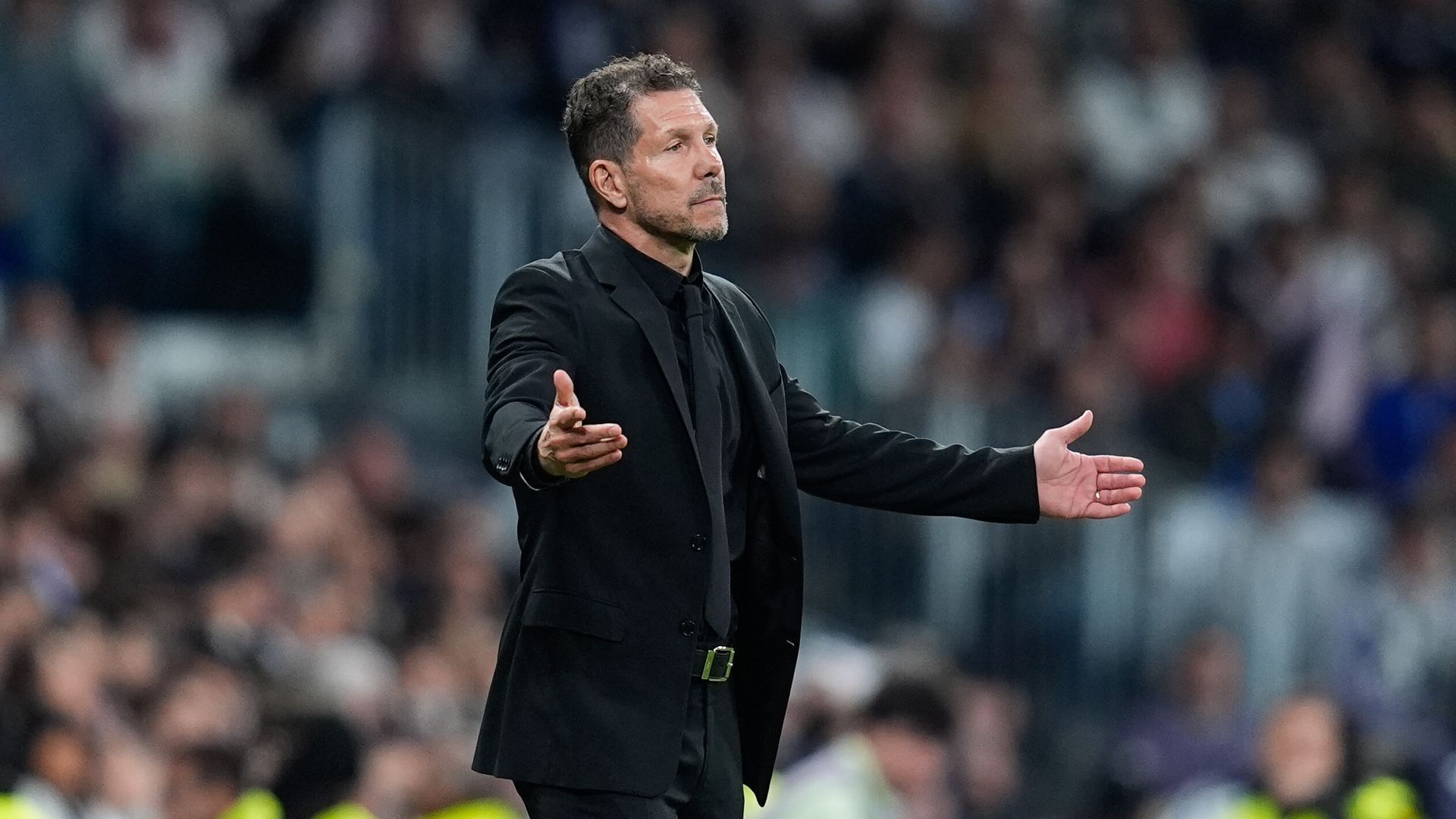 Diego Pablo Simeone durante el derbi Diego Pablo Simeone durante el derbi