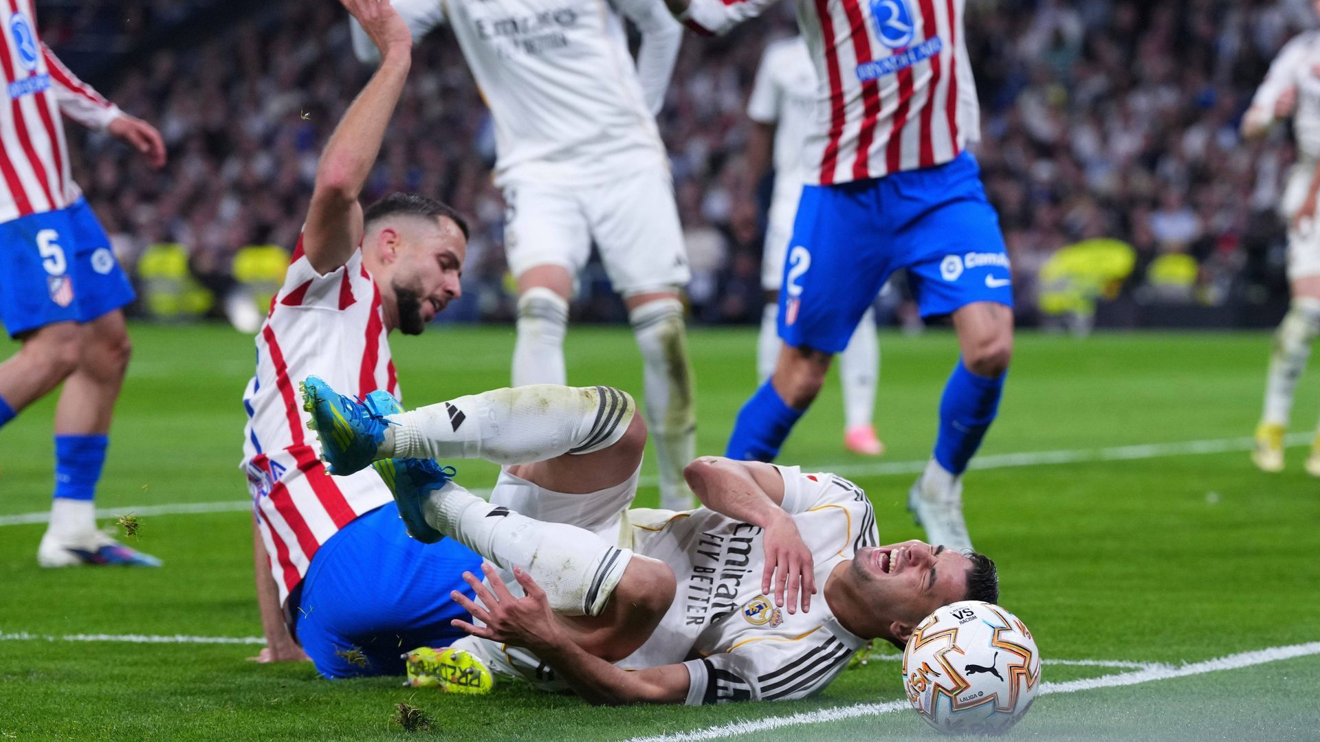 El penalti señalado de Hancko a Brahim Díaz en el Real Madrid-Atlético
