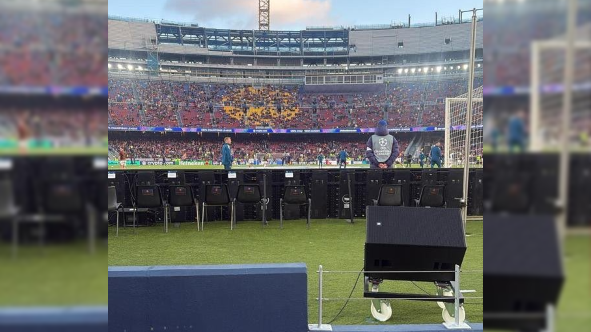 La visibilidad en Champions desde los primeros asientos de Gol Nord del Camp Nou La visibilidad en Champions desde los primeros asientos de Gol Nord del Camp Nou