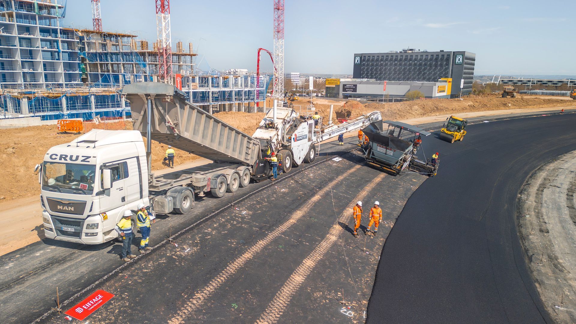 Las obras del Madring desde el aire