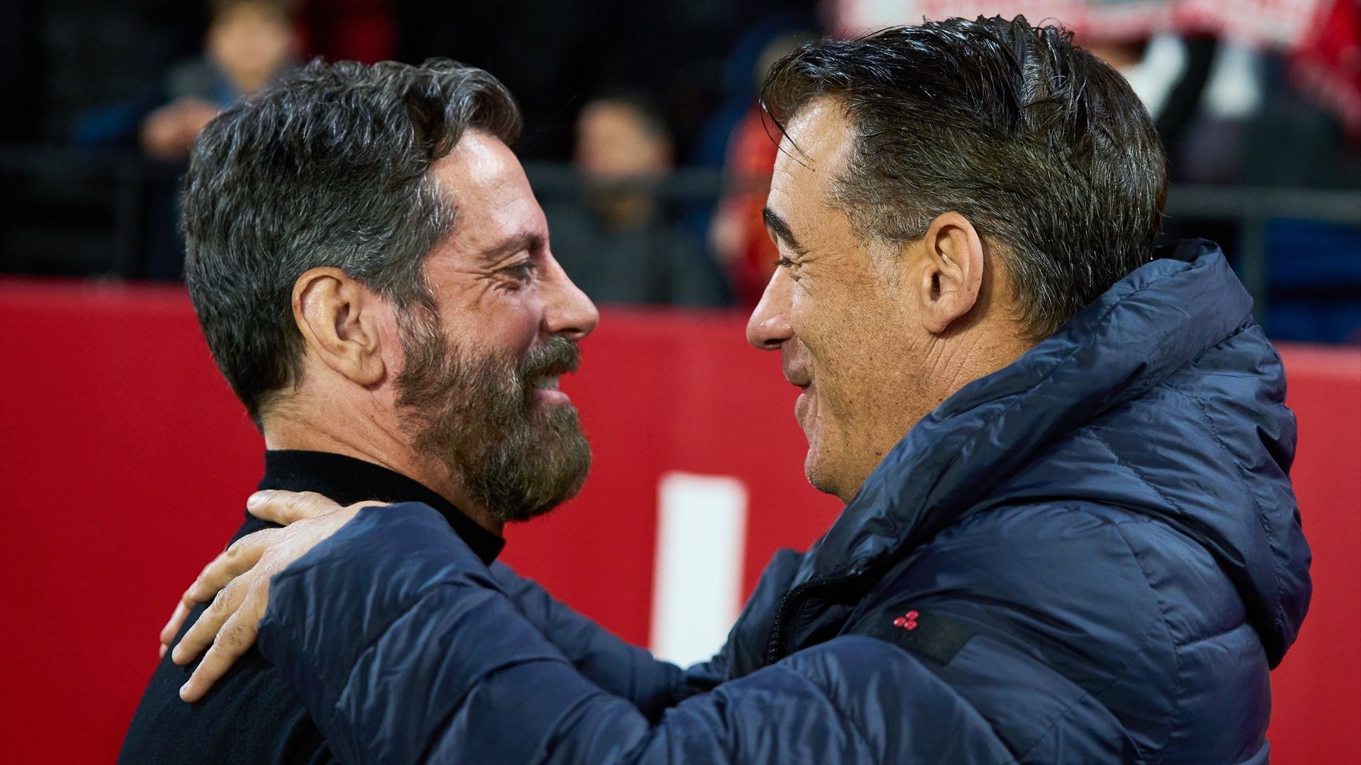 Luis García Plaza, durante un encuentro