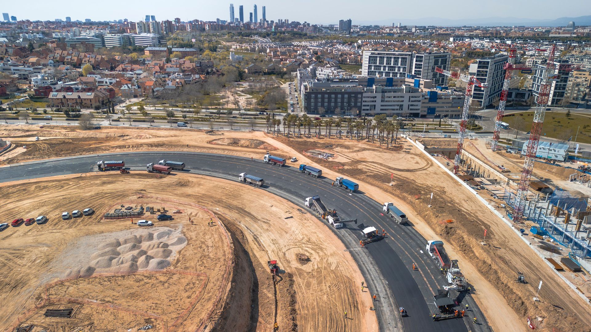 Plano aéreo de las obras de 'La Monumental'
