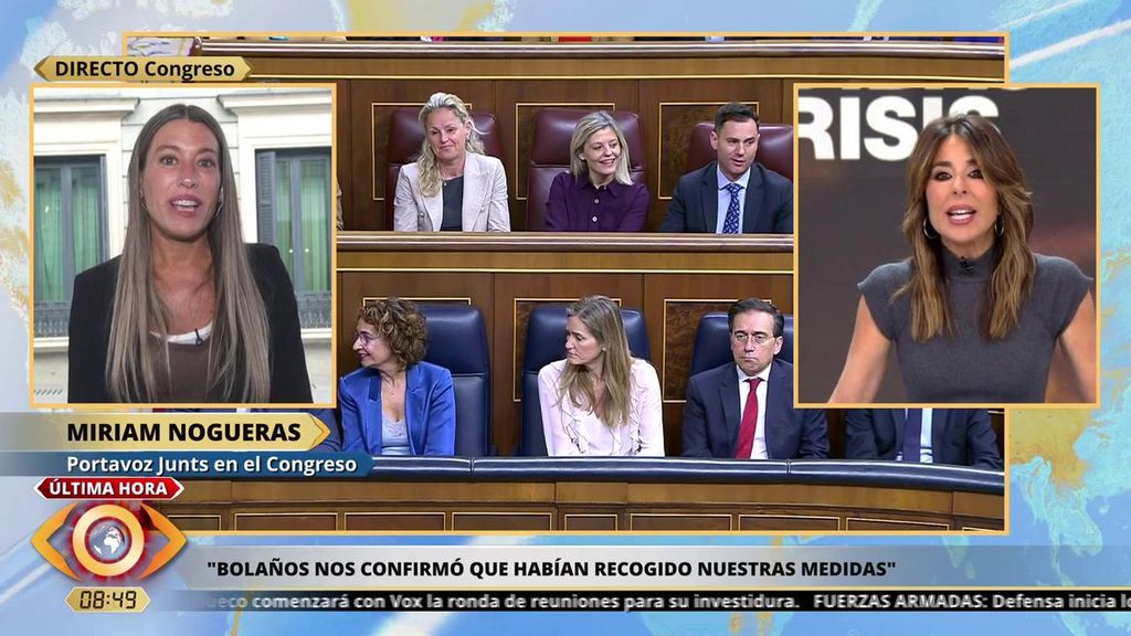 Miriam Nogueras, del decreto al cambio de la quita de IVA  a los autónomos: "Bolaños nos confirmó que había recogido nuestras medidas"