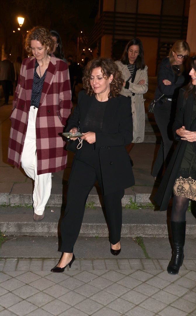 Cristina Ónega, en el funeral de su padre, Fernando Ónega