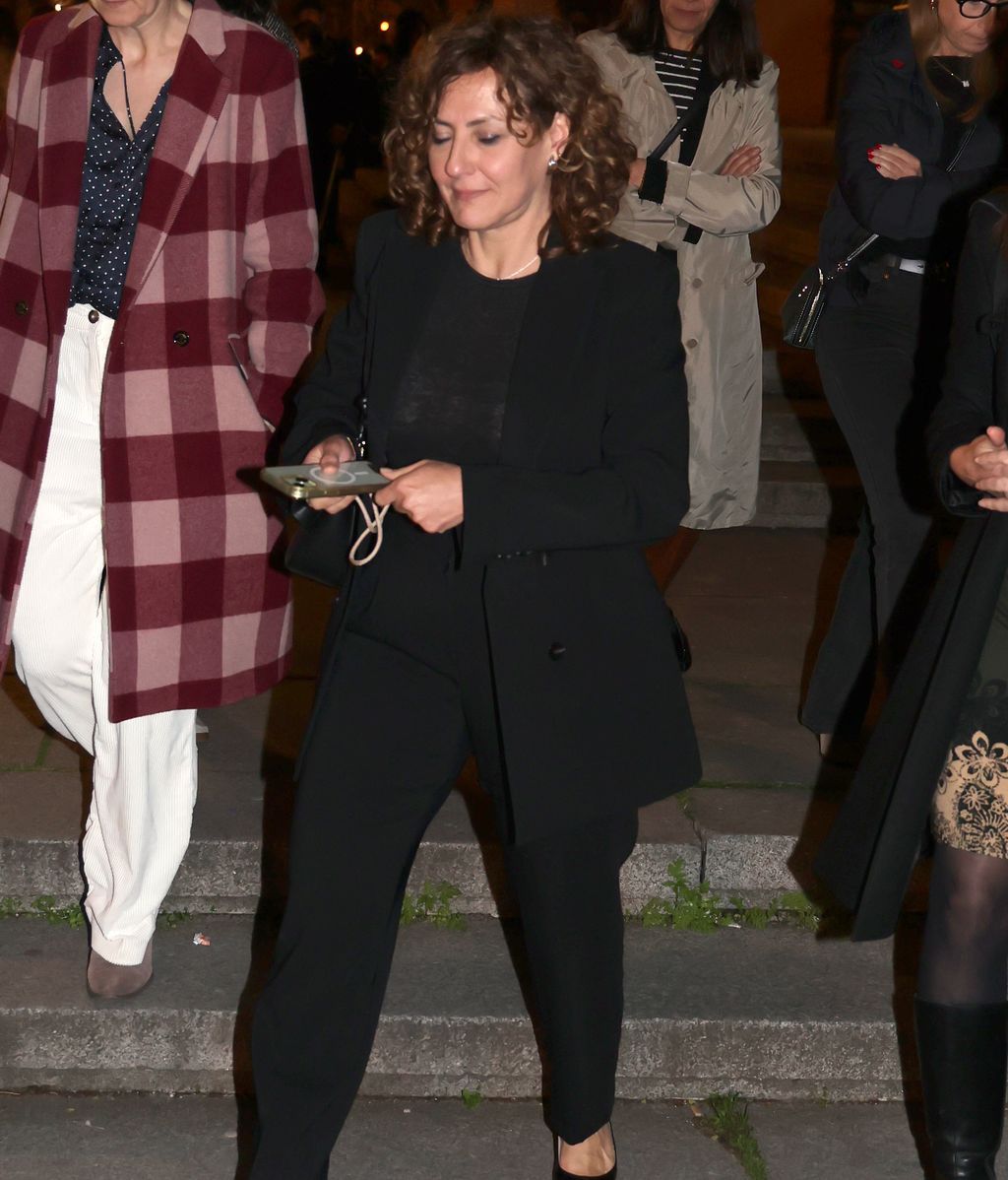 Cristina Ónega sale de la Parroquia San Juan de la Cruz