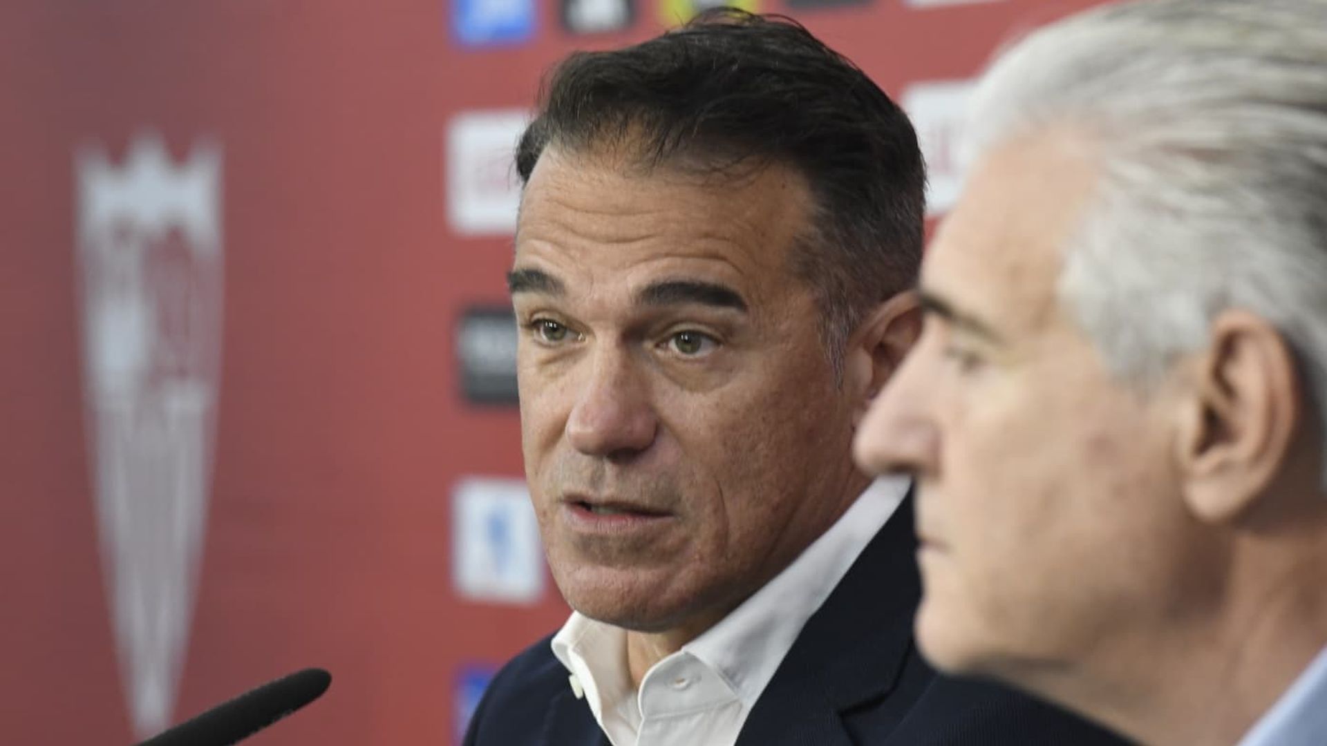 Luis García Plaza, en su presentación con el Sevilla