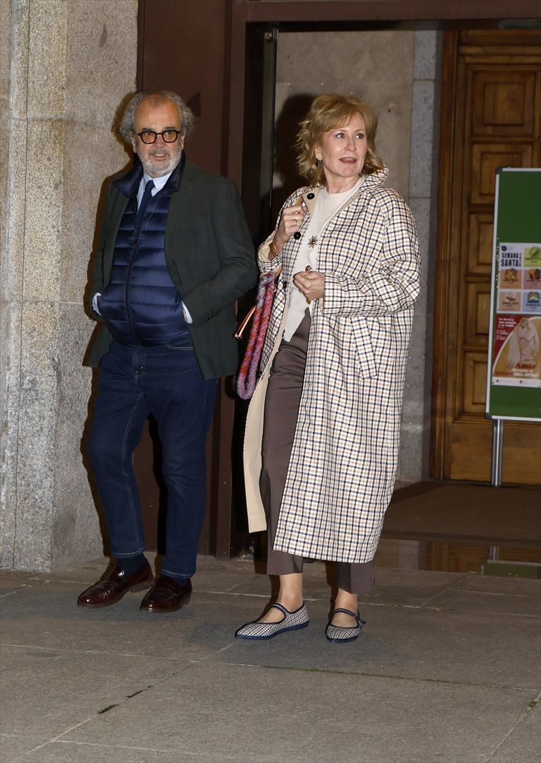 María Rey, en el funeral de Fernando Ónega