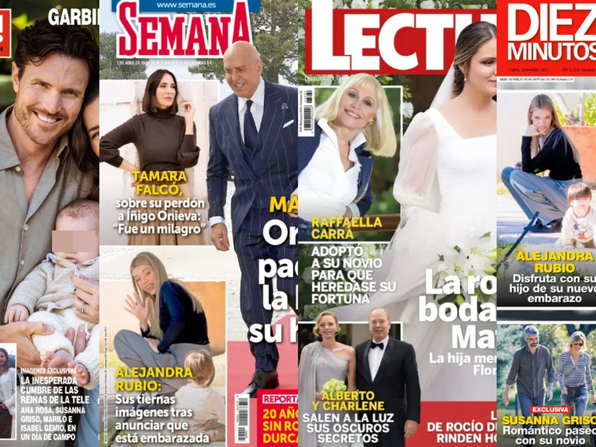 Revistas del corazón: la boda de Irene Matamoros y el embarazo de Sofía  Ellar, protagonistas de las portadas
