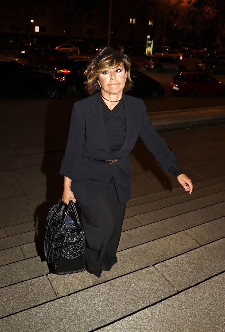 Sonsoles Ónega, en el funeral de su padre, Fernando Ónega