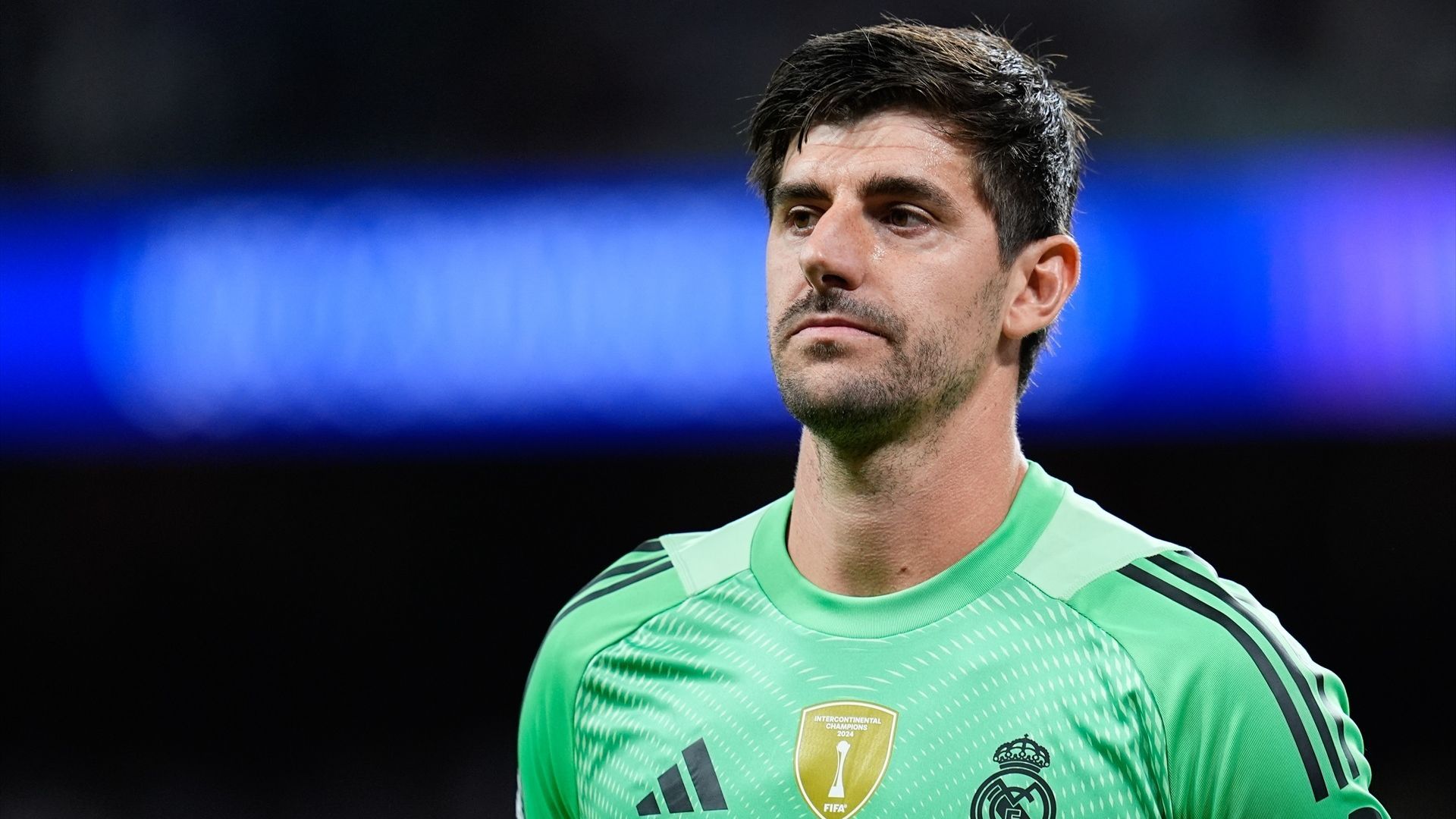 Thibaut Courtois durante un partido del Real Madrid esta temporada