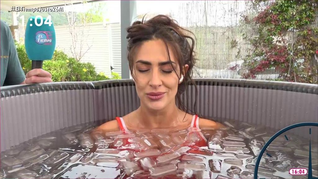 Gemma Camacho se arriesga y se enfrenta al reto viral del baño de hielo durante dos minutos: "Al principio tenía miedo"