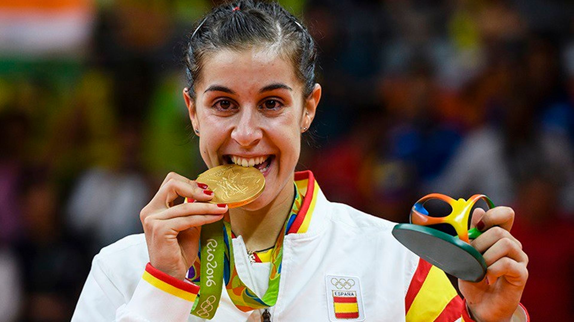 Archivo - Carolina Marín posa con su medalla de oro en los Juegos Olímpicos de Río de Janeiro de 2016 Archivo - Carolina Marín posa con su medalla de oro en los Juegos Olímpicos de Río de Janeiro de 2016