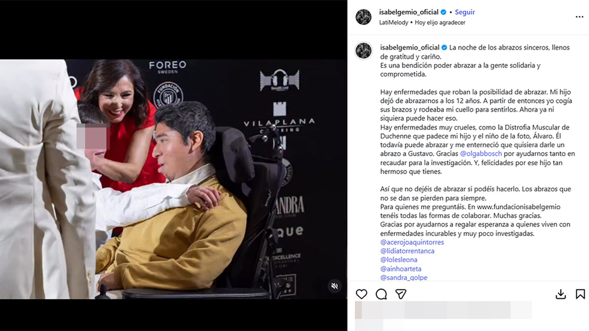 Gustavo, hijo de Isabel Gemio