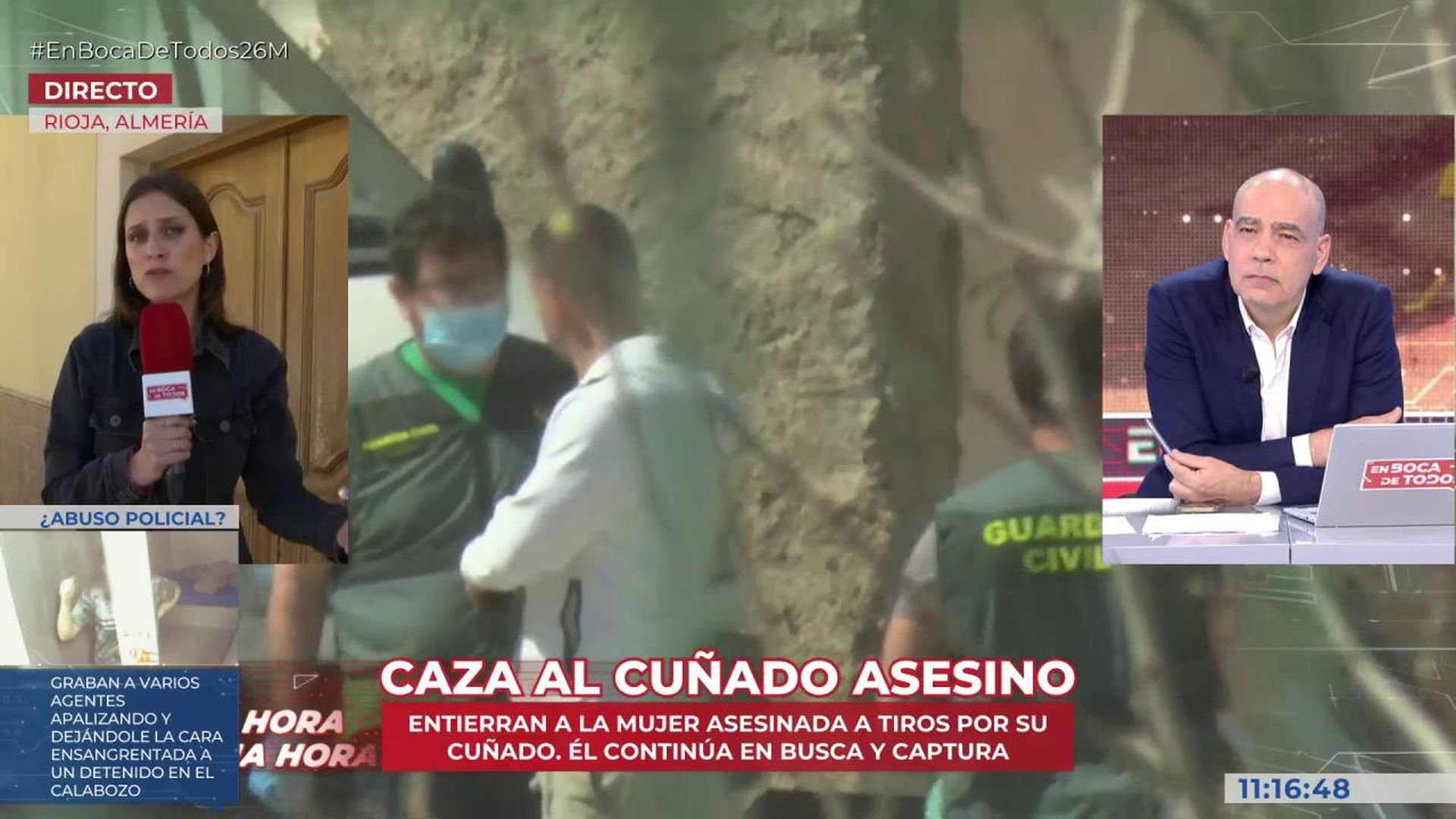 La familia de la joven asesinada por su cuñado en Rioja (Almería) amenaza al equipo de ‘En boca de todos’