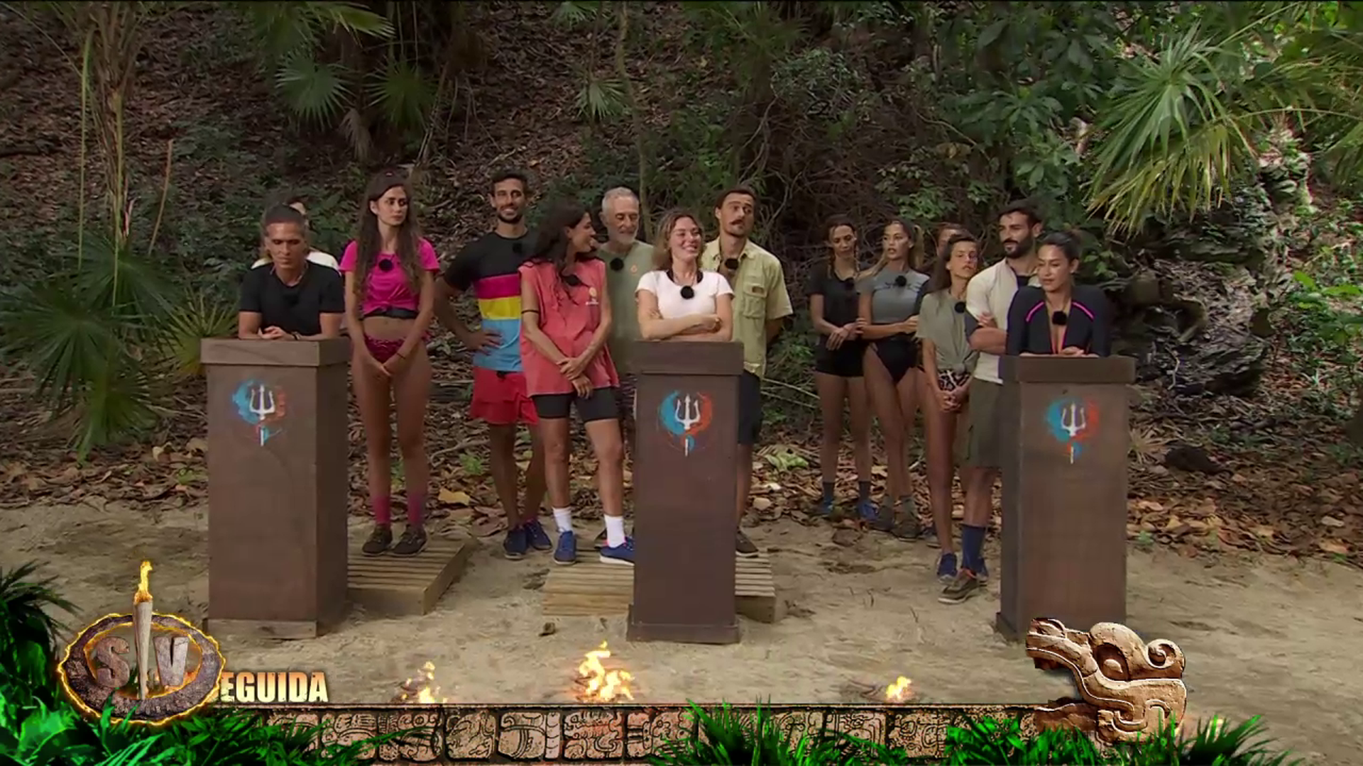 Los concursantes de 'Supervivientes' se posicionan detrás de los nominados, entre reproches y algunos choques