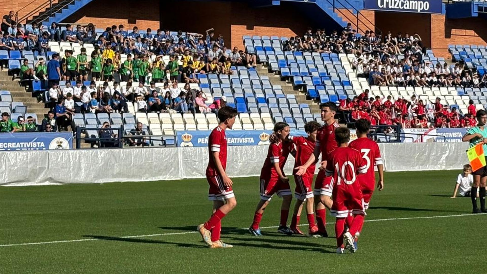Celebración de gol sevillista