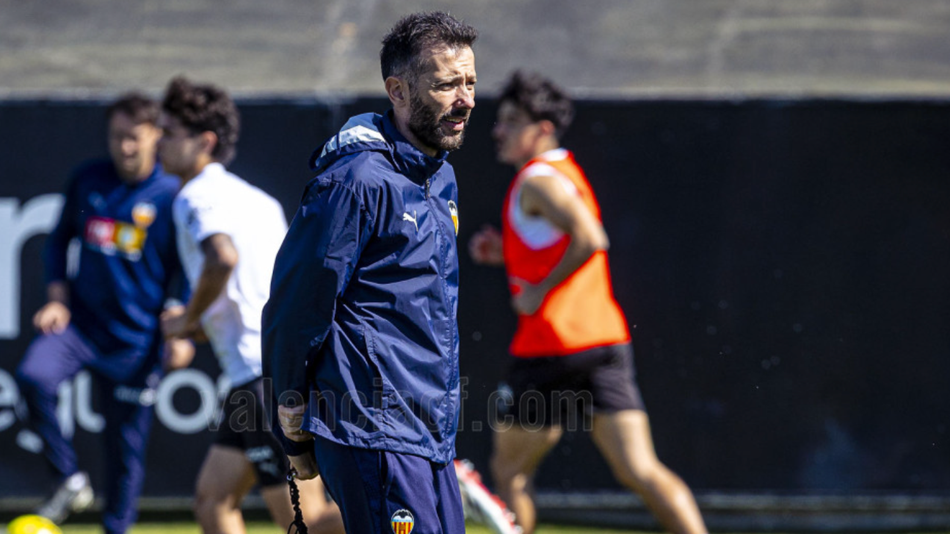 Corberán en el entrenamiento