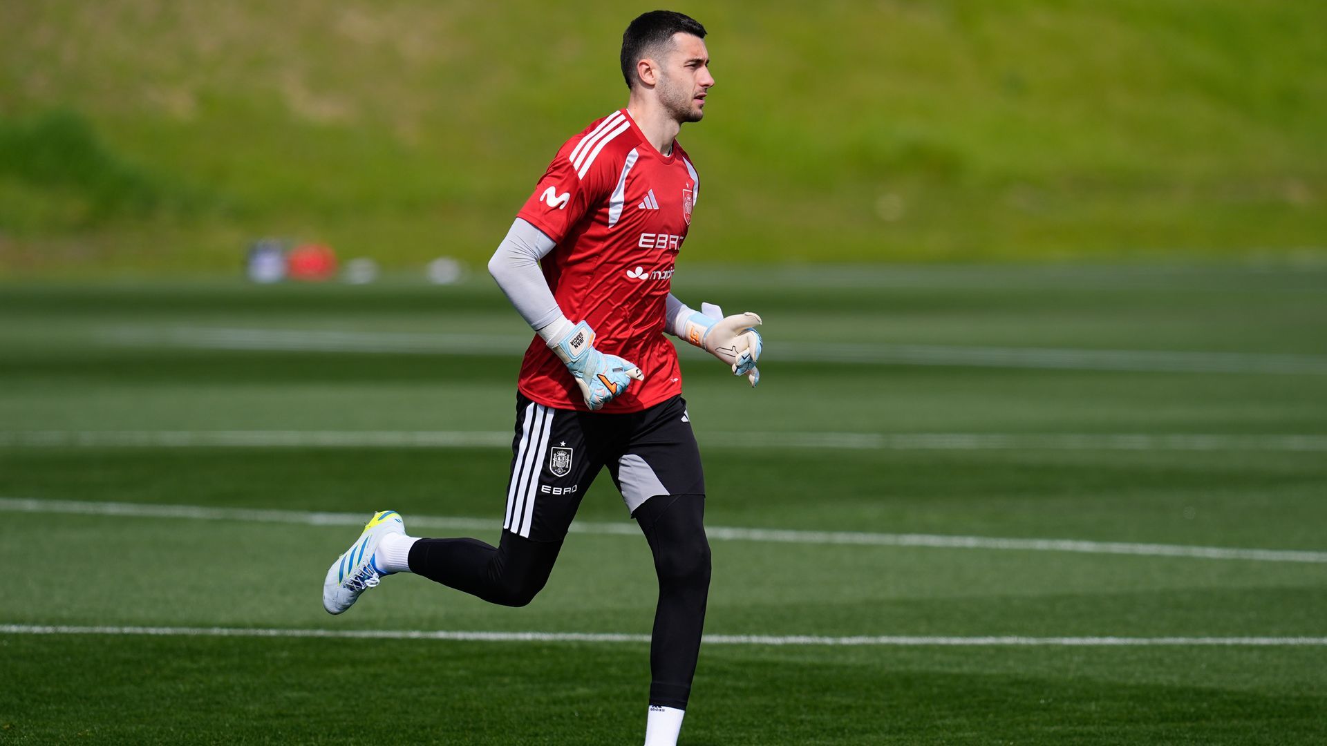 Joan García, en un entreno con la Selección Joan García, en un entreno con la Selección
