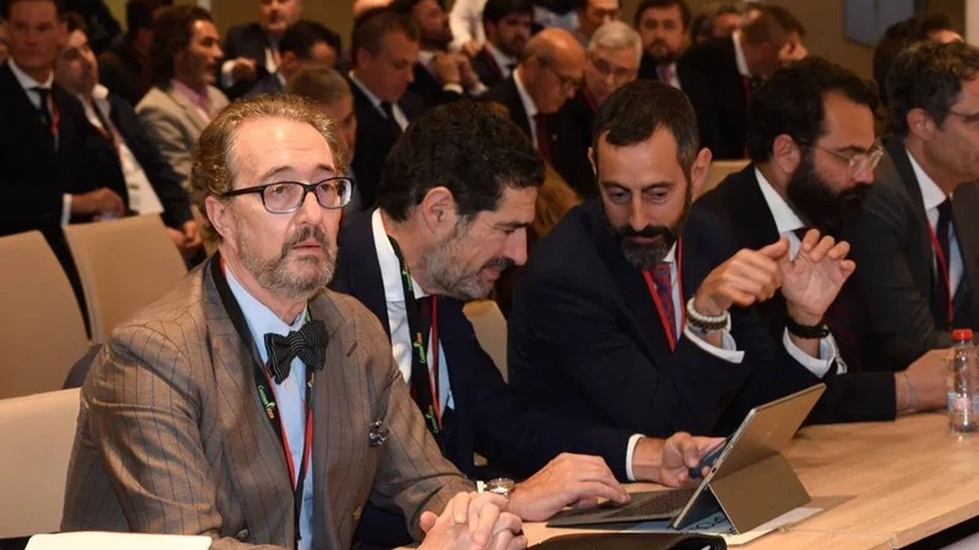 Juan de Dios Crespo, en una junta de accionistas del Sevilla FC