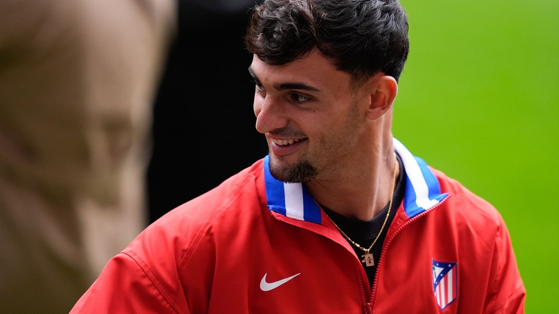 Marc Pubill durante un evento del Atlético de Madrid esta temporada