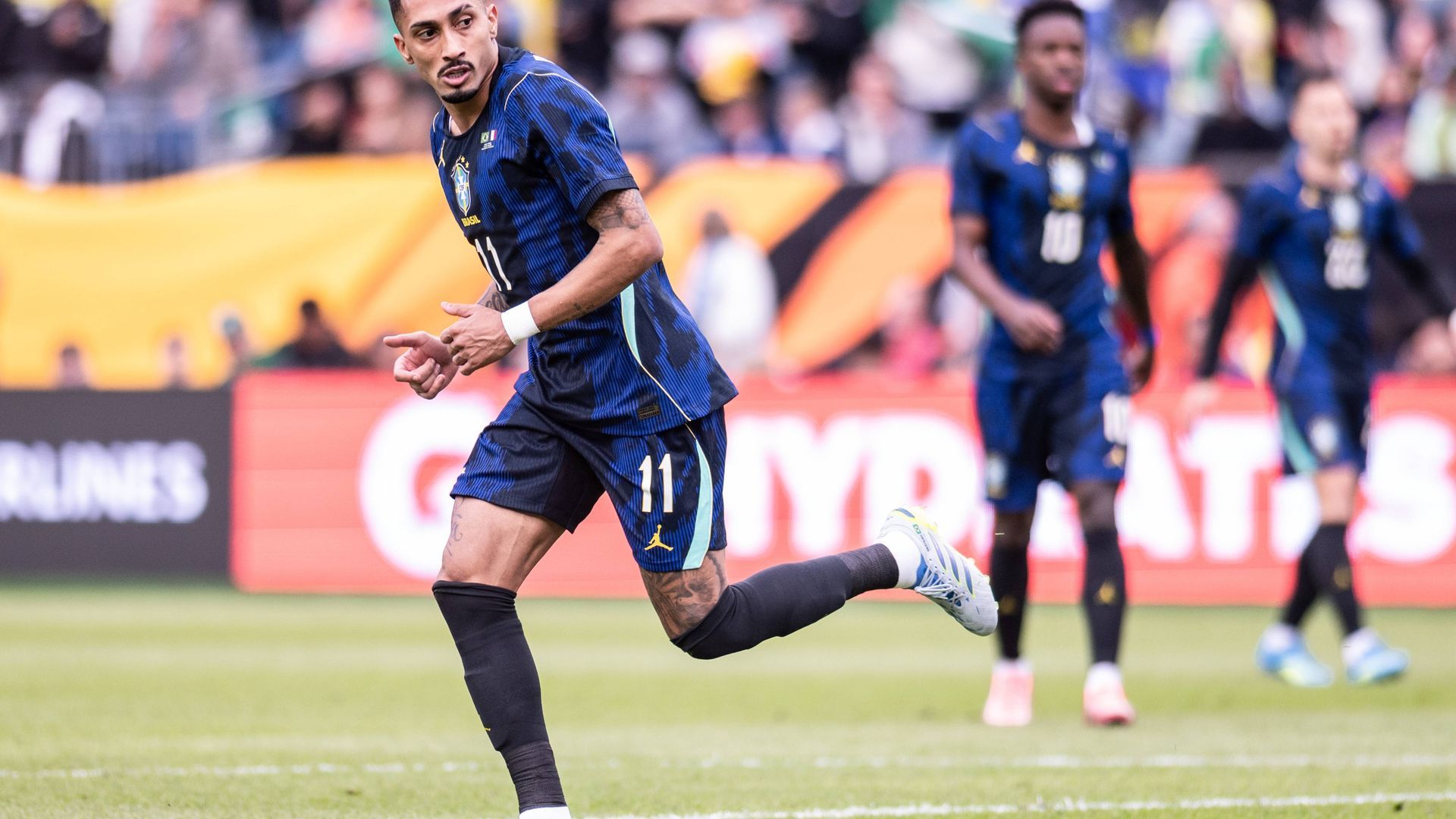 Raphinha, con la selección de Brasil