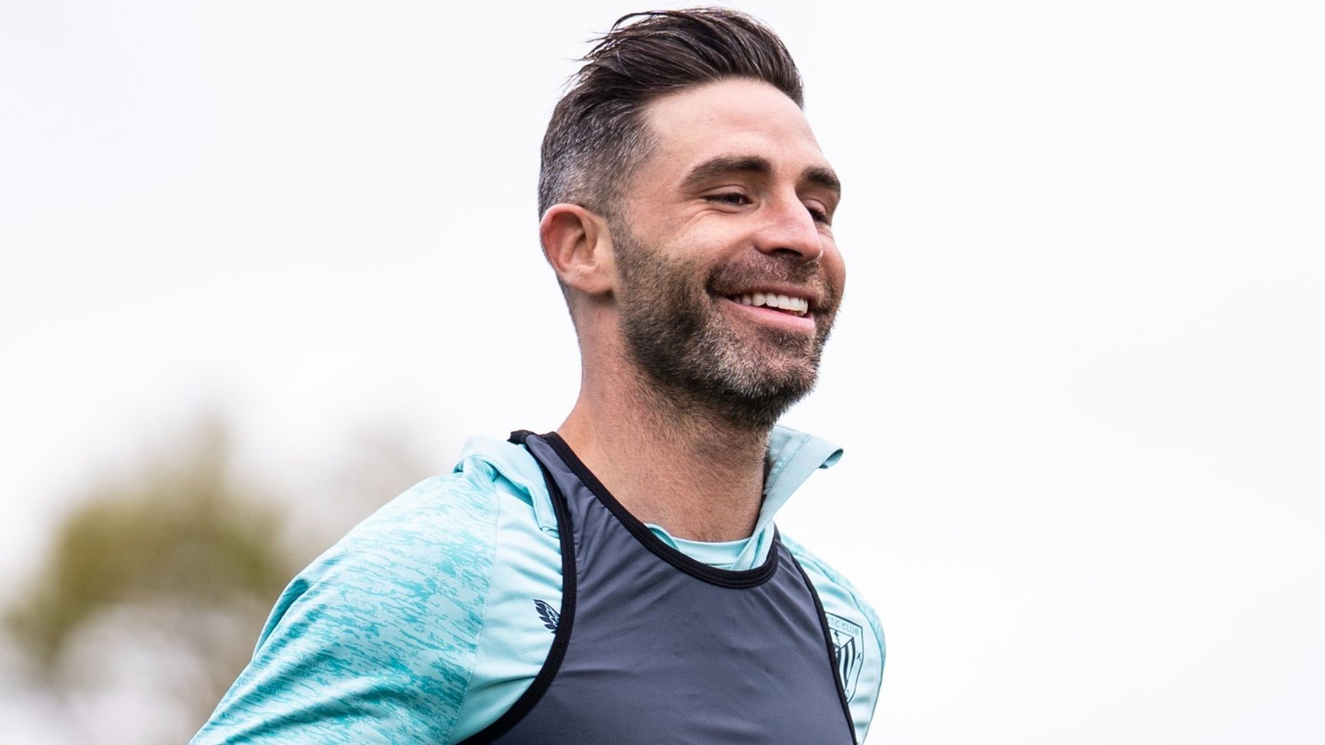 Yeray Álvarez, en un entrenamiento del Athletic